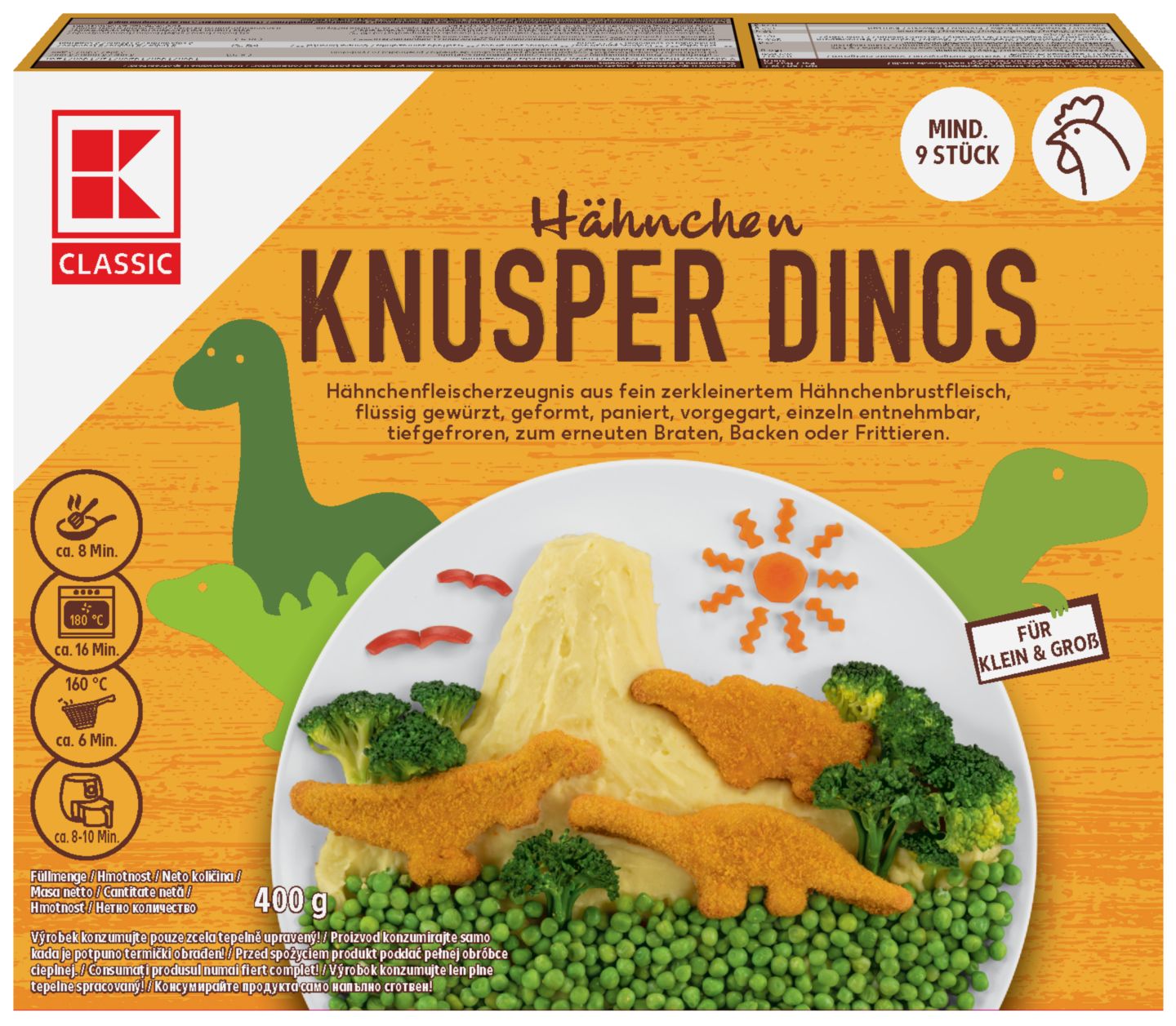 Пилешки хапки Dino панирани (K-Classic)
