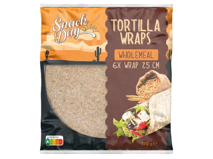 SNACK DAY Пълнозърнести тортила питки