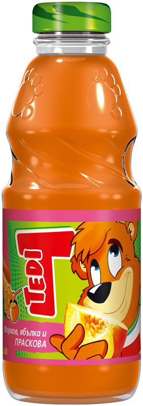 Нектар морков, праскова и ябълка (Tedi)