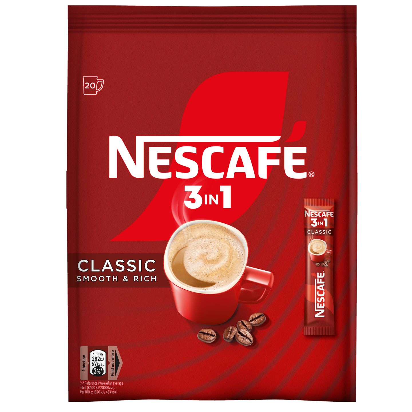 Разтворимо кафе 3в1 (Nescafe)