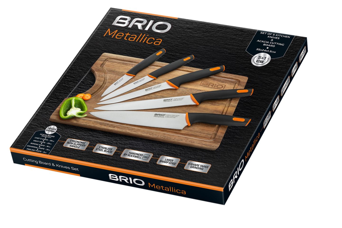 Комплект дъска с 5 ножа Metallica (BRIO)