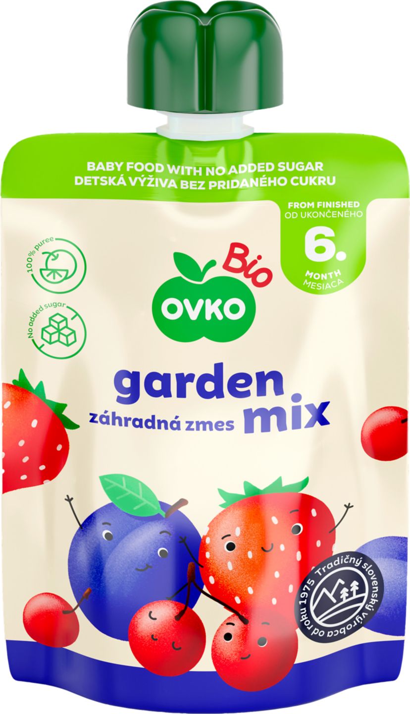Пюре, градински микс 90 г (Ovko Bio)