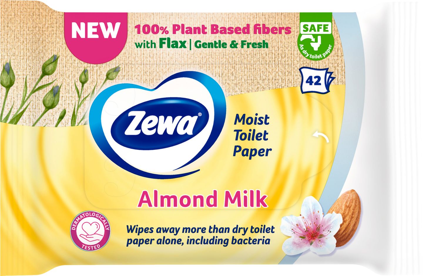 Мокра тоалетна хартия Almond (Zewa)