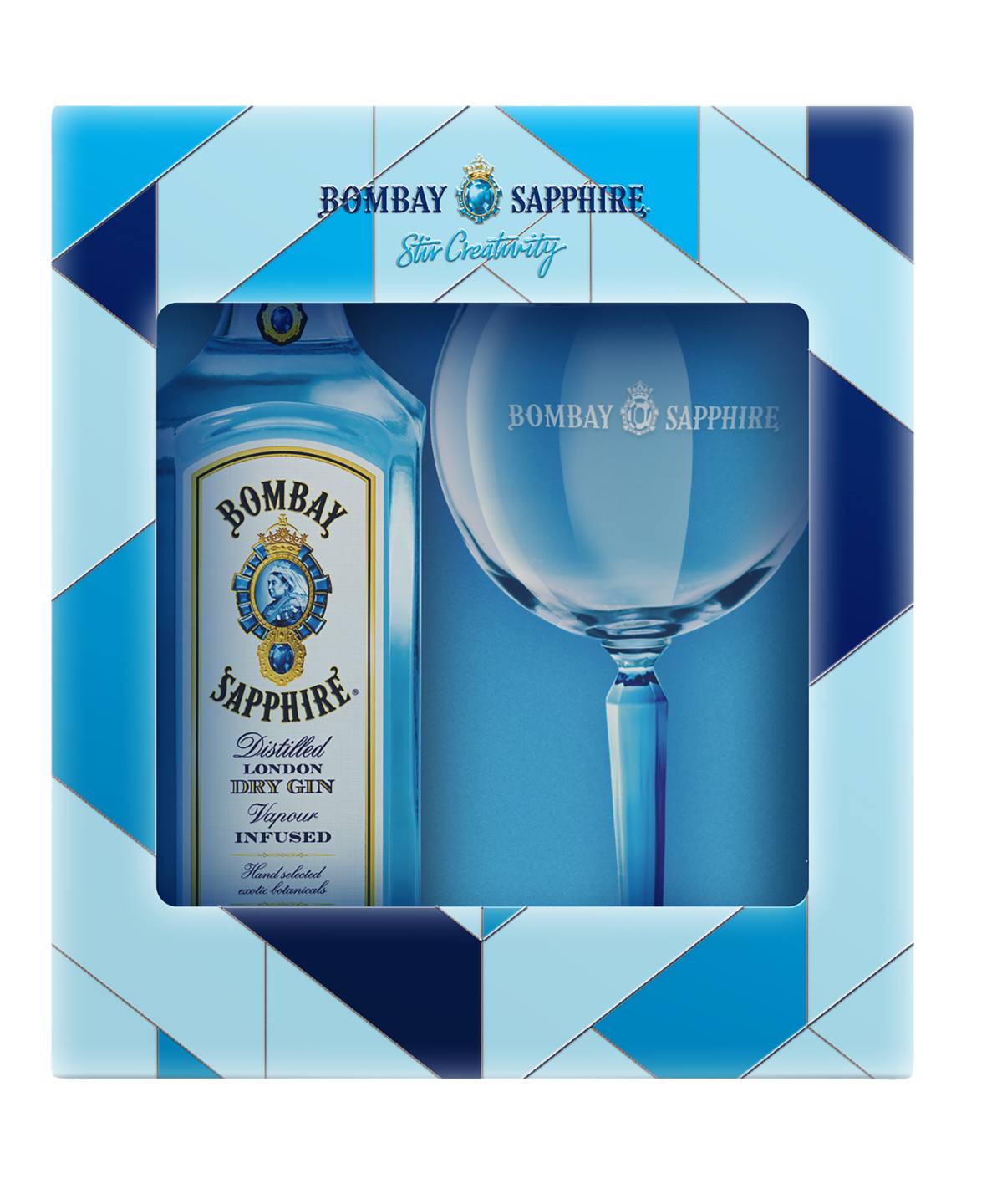 Джин + чаша (Bombay Sapphire)