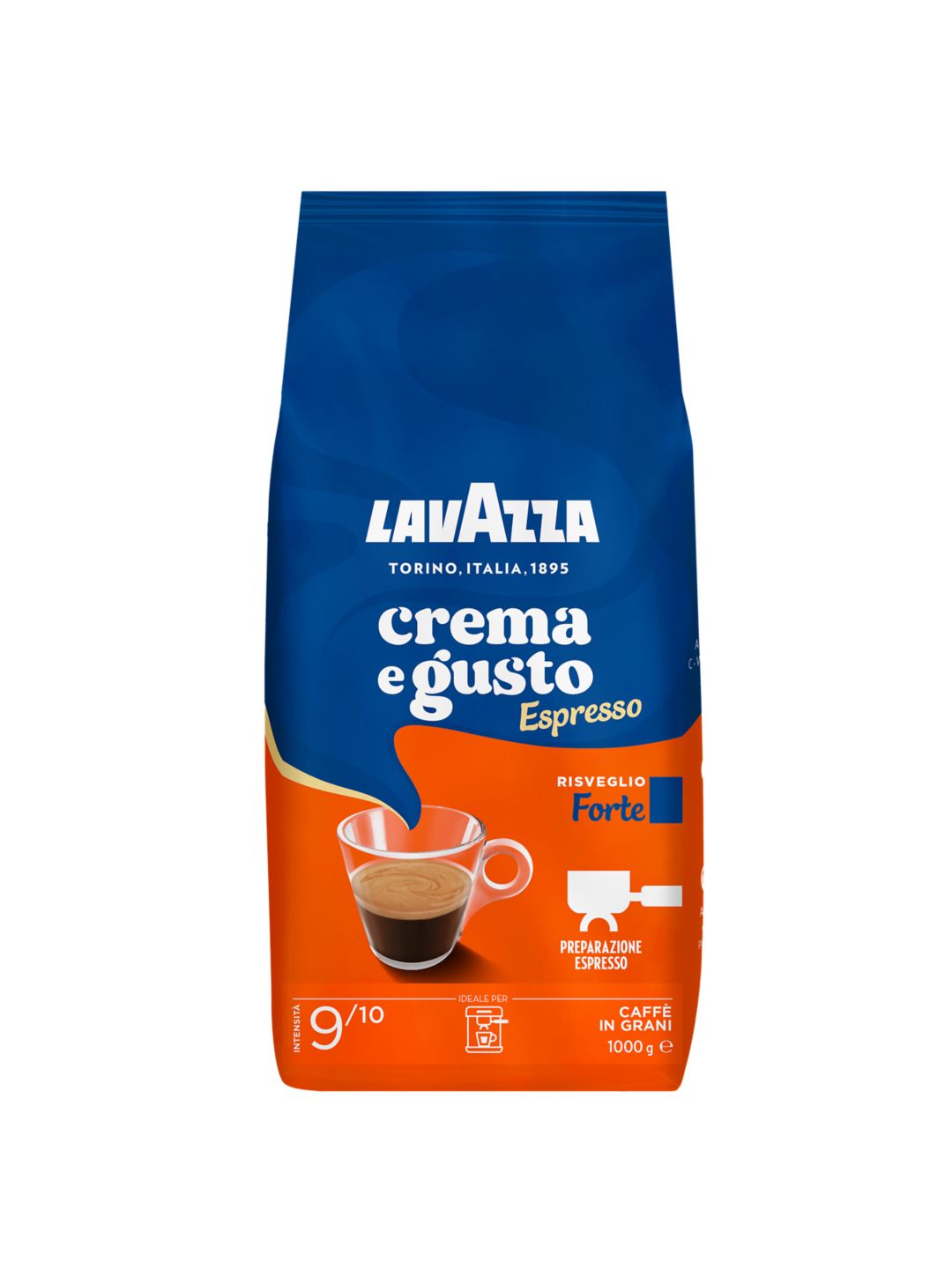 Кафе на зърна Crema e Gusto Forte (Lavazza)