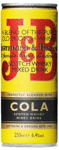 Коктейл уиски с кола (J&B / Coca-Cola)