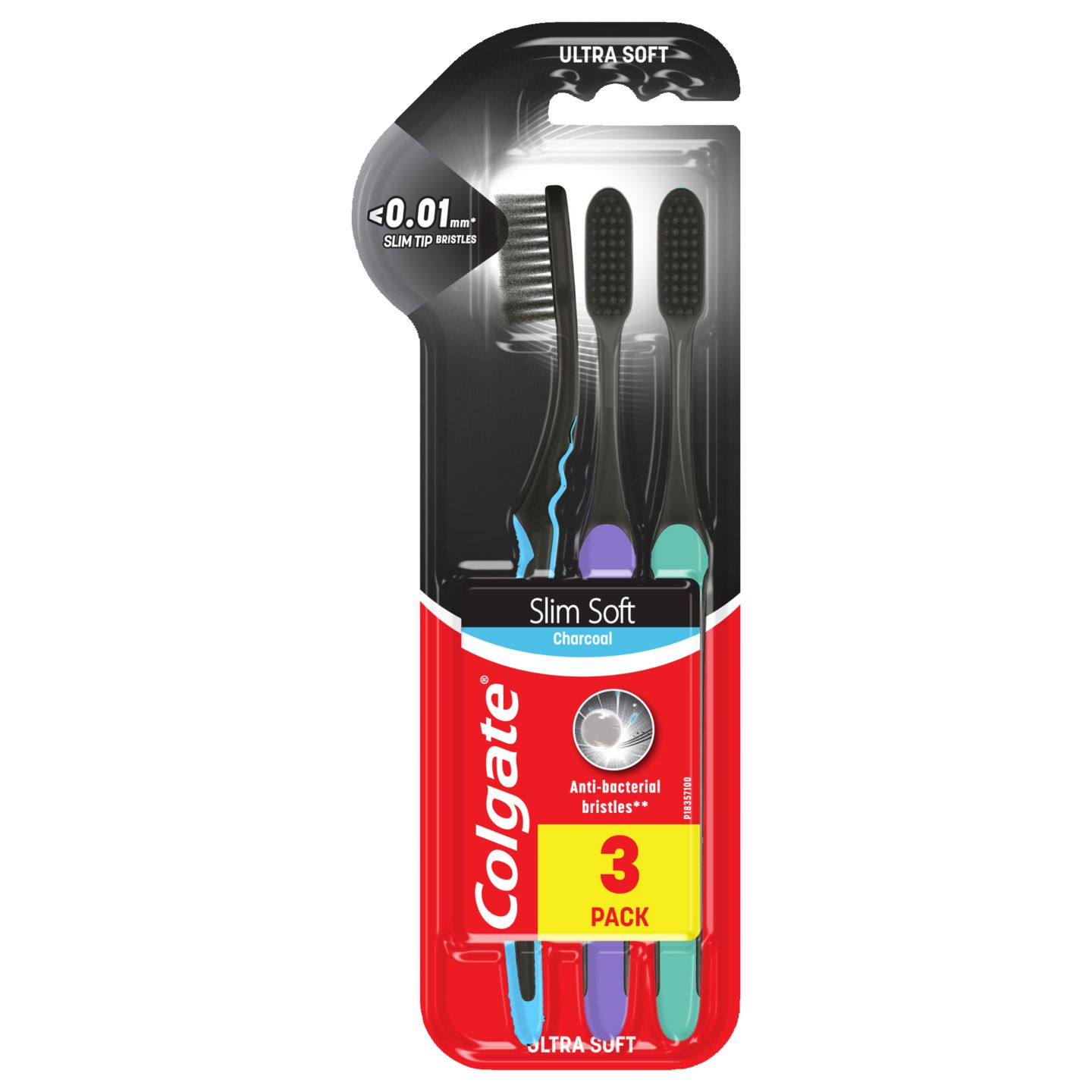 Четка за зъби Slim Soft Charcoal (Colgate)