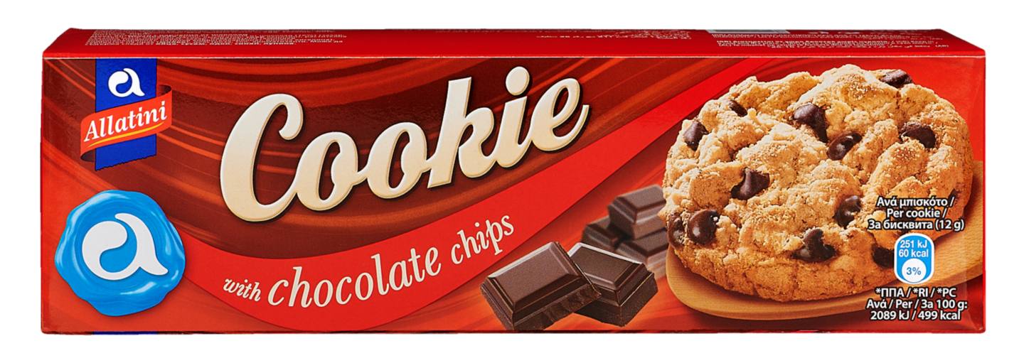 Бисквити с парченца шоколад различни видове (Allatini Cookie)