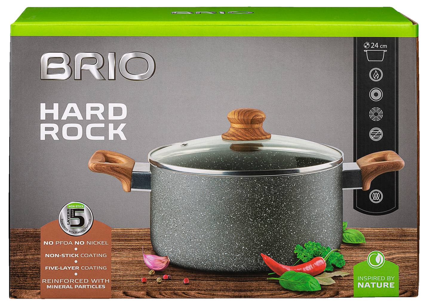 Тенджера Hard Rock Ø24 см (BRIO)