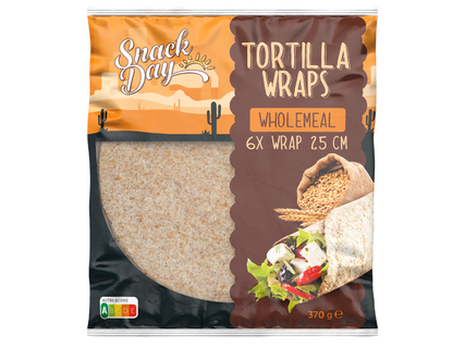 SNACK DAY Пълнозърнести тортила питки