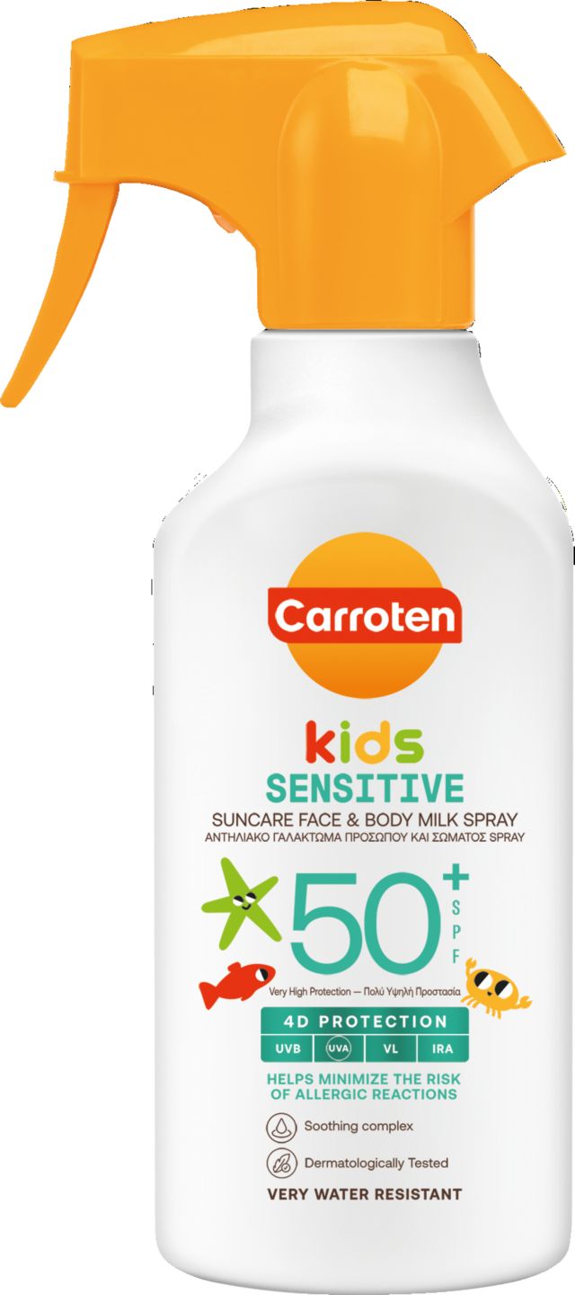 Слънцезащитно мляко спрей SPF 50 (Carroten Kids)